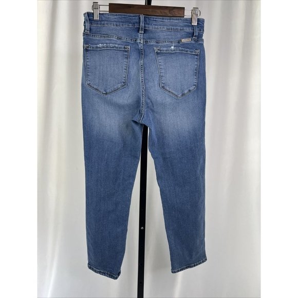 Kancan Brenda Button Front Straight Leg Cropped Jeans - Size 30 - Picture 4 of 12